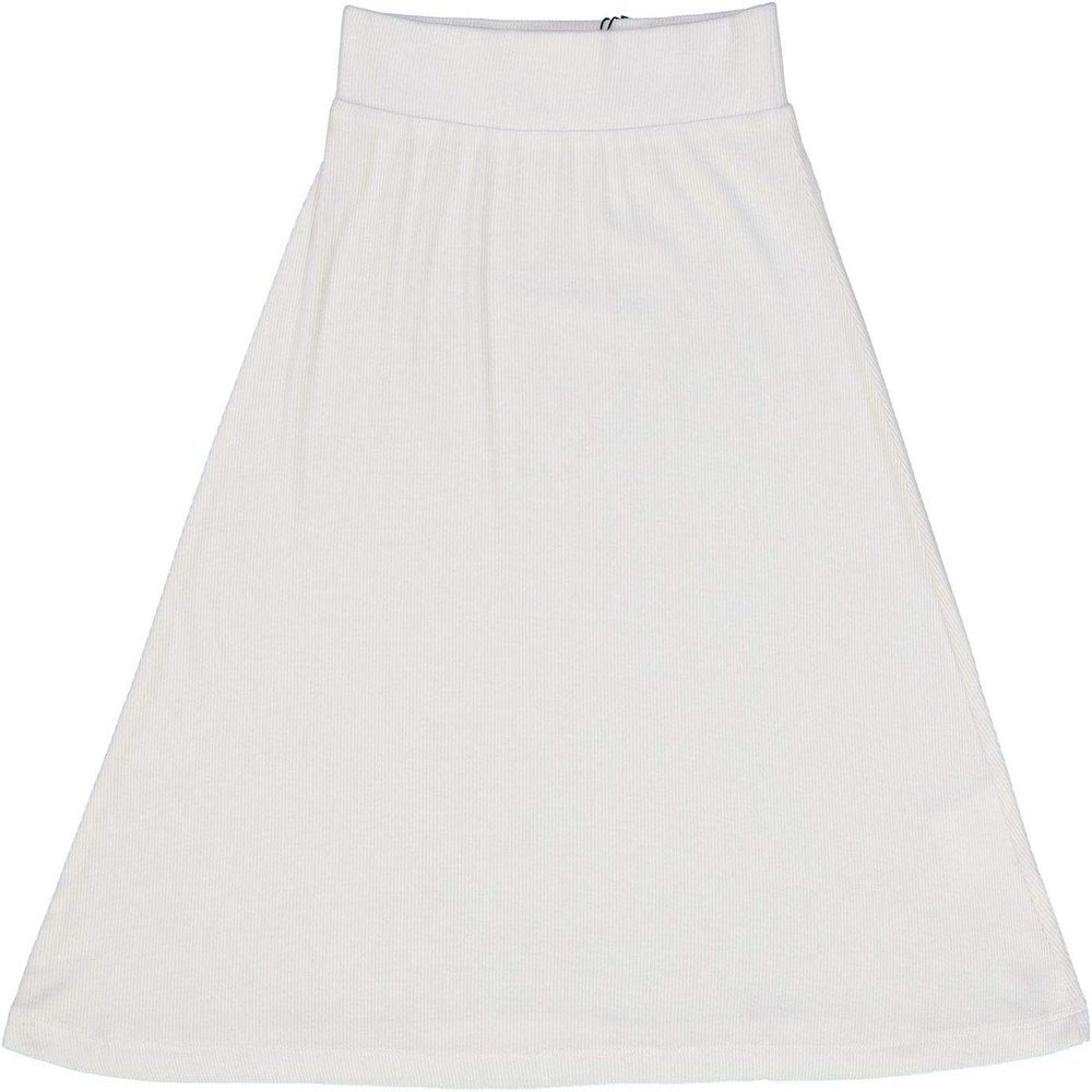 BGDK Girls' Knee Length Light Weight strecthy Thin Ribbed A-Line Skirt, Waistband White xx Large