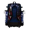 Boombah Superpack Hybrid Rolling Bat Bag - USA Stars & Stripes Navy/Red/White - Wheeled & Backpack Version view 3