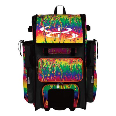Boombah Superpack Hybrid Rolling Bat Bag - Lava Multi - Wheeled & Backpack Version