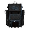 Boombah Superpack Hybrid Rolling Bat Bag - 3DHC Black/Columbia - Wheeled & Backpack Version view 1