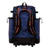 Boombah Superpack Hybrid Rolling Bat Bag - Scratch Royal/Orange - Wheeled & Backpack Version view 3