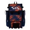 Boombah Superpack Hybrid Rolling Bat Bag - Scratch Navy/Orange - Wheeled & Backpack Version view 1