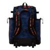 Boombah Superpack Hybrid Rolling Bat Bag - Scratch Navy/Orange - Wheeled & Backpack Version view 3