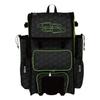 Boombah Superpack Hybrid Rolling Bat Bag - 3DHC Black/Lime Green - Wheeled & Backpack Version view 1