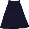 BGDK Girls' Knee Length Light Weight strecthy Thin Ribbed A-Line Skirt, Waistband Navy Large view 1