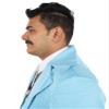 HPO Mens Small Straight Fake Mustache  Natural Look Self Adhesive Facial Hair | Realistic Costume Accessory for Parties, Themed Outfits, Festive Gatherings & Special Occasions - Black view 4