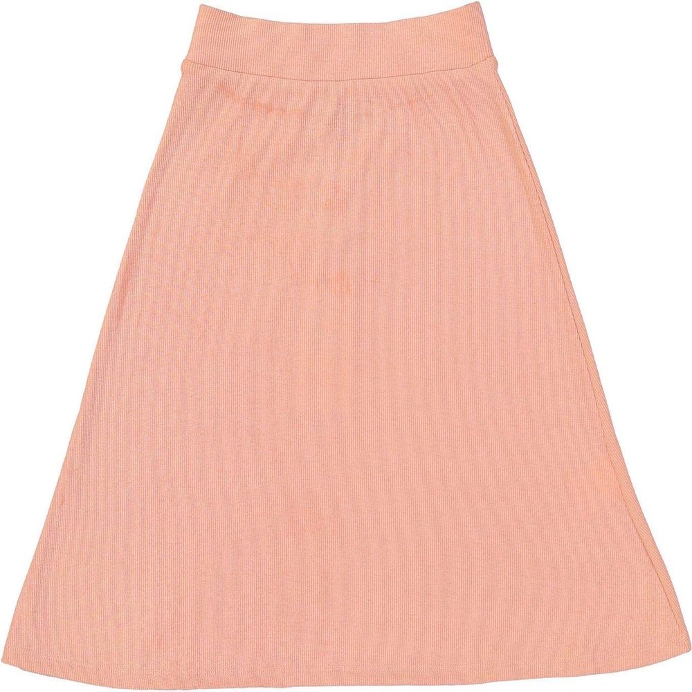 BGDK Girls' Knee Length Light Weight strecthy Thin Ribbed A-Line Skirt, Waistband Mauve