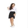 BGDK Girls' Knee Length Light Weight strecthy Thin Ribbed A-Line Skirt, Waistband Gray x Small view 4