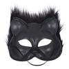 IPENNY Womens Mens Halloween Animal Mask Half Face Furry Cosplay Costume Halloween Mask (Black) view 3