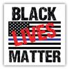Black Lives Matter Thin Blue Line USA Flag Vinyl Sticker Decal
