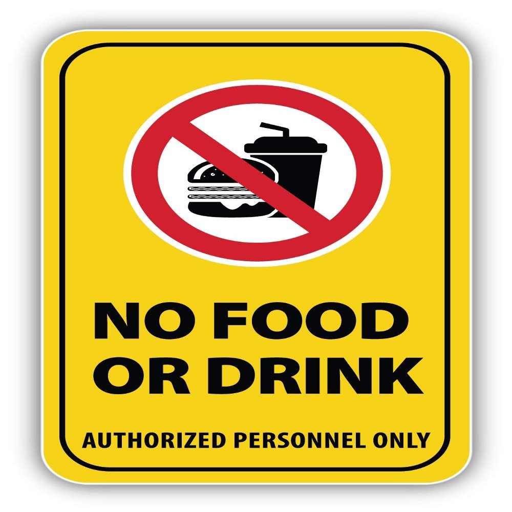 No Food Or Drink Vinyl Sticker Decal