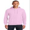 Gildan Men's Heavy Blend Fleece Hooded Sweatshirt G18500 (Medium, Light Pink) view 1