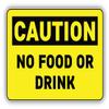 Caution No Food Or Drink Vinyl Sticker Decal