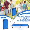 Goplus Folding Camping Cot, Heavy Duty Collapsible Foldable Camping Bed for Adults Kids with Non-Slip Foot Pad, Indoor Outdoor Portable Sleeping Cot for Hiking, Camping, Fishing (Blue) view 4