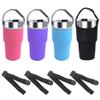 4 Pack 30oz Tumbler Carrier Holder,DanziX Neoprene Sleeve Replacement with Carrying Handle Totally 8 Pcs-Black,Rosy,Purple,Blue view 1