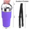 4 Pack 30oz Tumbler Carrier Holder,DanziX Neoprene Sleeve Replacement with Carrying Handle Totally 8 Pcs-Black,Rosy,Purple,Blue view 4