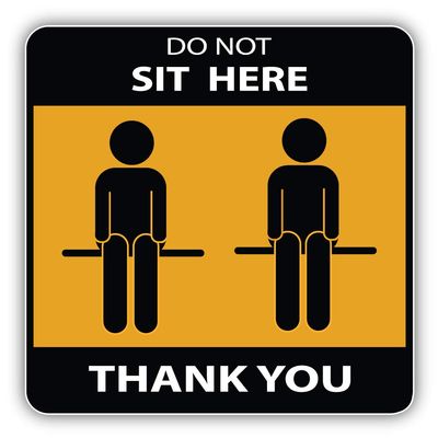 Do Not Sit Here Thank You Vinyl Sticker Decal