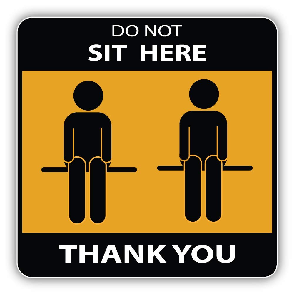 Do Not Sit Here Thank You Vinyl Sticker Decal