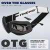 findway Ski Goggles, OTG Snowboard Goggles Magnet Interchangeable Lens Winter Snow Goggles Anti-Fog UV Protection Helmet Compatible for Men Women, Black Lens Goggle(vlt 6.8) view 3