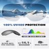 findway Ski Goggles, OTG Snowboard Goggles Magnet Interchangeable Lens Winter Snow Goggles Anti-Fog UV Protection Helmet Compatible for Men Women, Black Lens Goggle(vlt 6.8) view 4