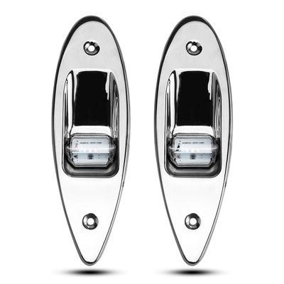 TIKSCIENCE Boat Navigation Lights 12V Waterproof LED Flush Mount Marine LED Boat Lights Shark Eye Teardrop Lights Red and Green Side LED Bow Light for Pontoon Skiff Fishing Boats