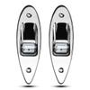 TIKSCIENCE Boat Navigation Lights 12V Waterproof LED Flush Mount Marine LED Boat Lights Shark Eye Teardrop Lights Red and Green Side LED Bow Light for Pontoon Skiff Fishing Boats view 1