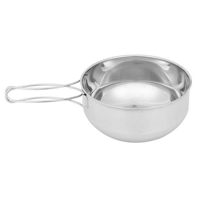 BESPORTBLE 500ML Stainless Steel Cook Pot Outdoor Camping Pot Camping Accessories Hiking Silver