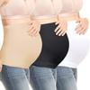 Fodlmeen Seamless Belly Band for Pregnancy Womens Maternity Non-Slip Silicone Stretch Pregnancy Support Belly Belt Bands (Black/White/Nude, S) view 1