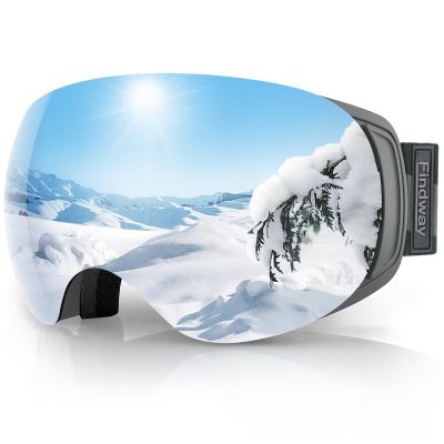 findway Pro Ski Goggles OTG for Women Men Adult Youth [Anti-Fog&Scratch] Over Glasses Magnetic Snow Goggles-Interchangeable Lens,100% UV400 Protection Snowboard Goggles