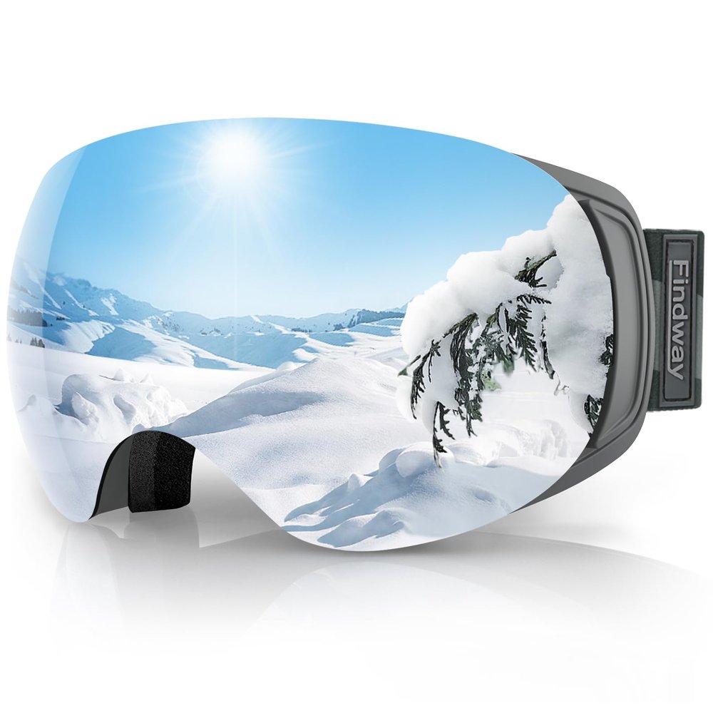 findway Pro Ski Goggles OTG for Women Men Adult Youth [Anti-Fog&Scratch] Over Glasses Magnetic Snow Goggles-Interchangeable Lens,100% UV400 Protection Snowboard Goggles