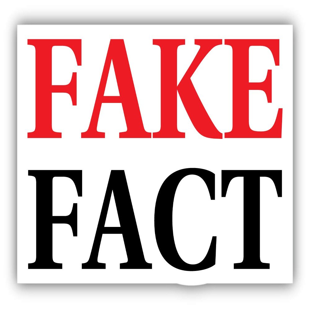 Fake Fact Slogan Vinyl Sticker Decal