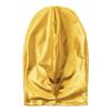 JEATHA Unisex Women Men's Wetlook Leather Full Face Mask Hood Open Mouth Headgear Hat for Halloween Party Gold One Size view 3