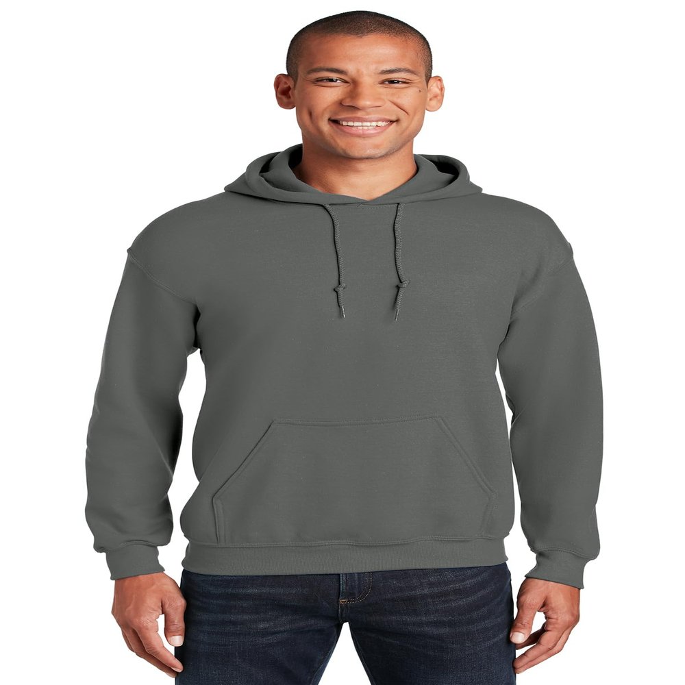Hooded Pullover Sweat Shirt Heavy Blend 50/50 7.75 oz. by Gildan (Style# 18500) (X-Large, Charcoal)