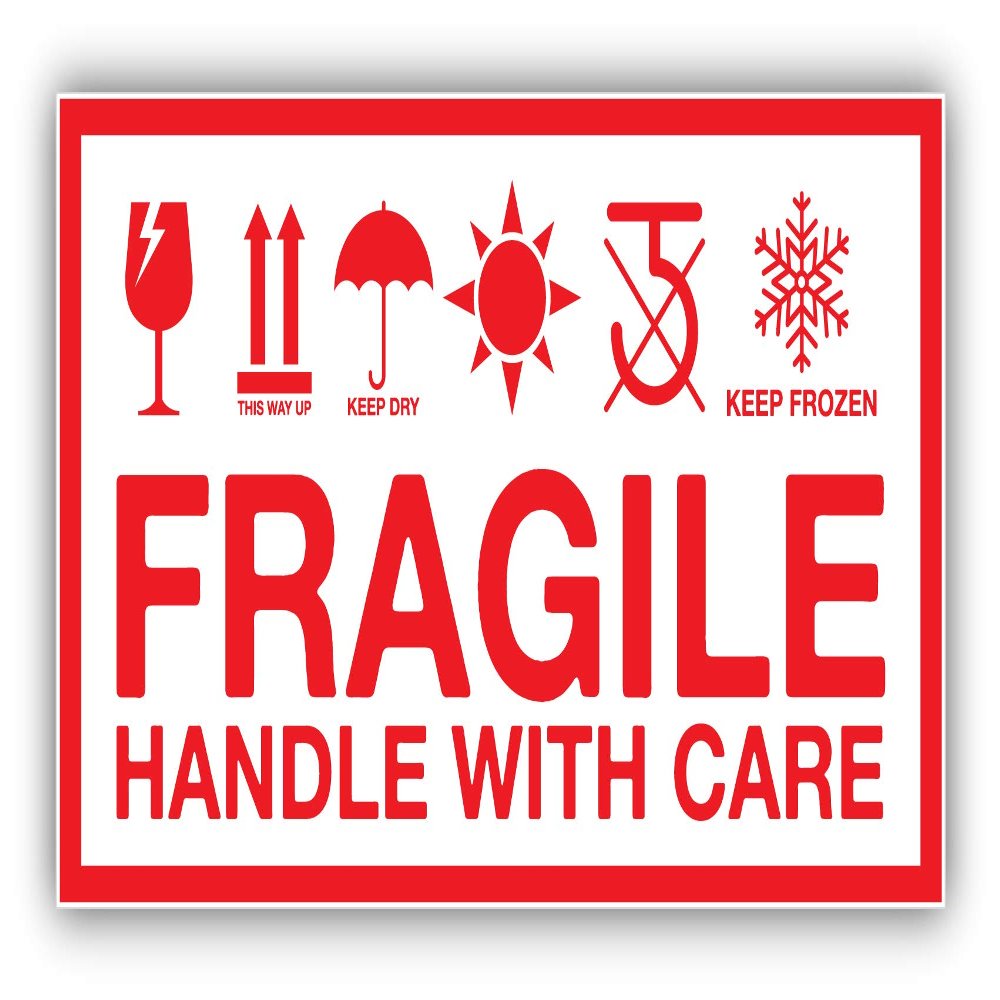 Fragile Handle with Care Vinyl Sticker Decal
