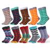 HHX YONLEE Striped funky Colorful Classic Soft 10 Pairs Dress Socks for Mens Socks Size 10-13 view 1