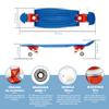 Swell Skateboards for Kids Ages 6-12 | Cruiser Complete Skateboard for Beginners, Boys, Girls, Youths, Teens, Adults College Students | 22 inch and 28 Inch Plastic Retro Mini Skateboard (22" Oceans) view 3