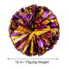 Ueerdand Pack of 4 Cheerleading Pom Poms Foil Plastic Metallic Cheerleader Pom Poms for Cheer Sport Kids Adults Team Spirit Cheering (Purple/Gold) view 2