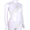 TSSOE Women's Micro Thongs G-String Bikini Swimwear Slingshot Monokini Mini Teddy Bodysuit White One Size view 3