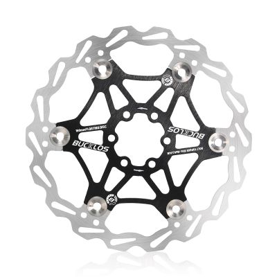 BUCKLOS 160mm 180mm 203mm Floating Disc Brake Rotor, Stainless Steel MTB Brakes Rotors with 6PC Bolts, Ultra-light Floating Disc Rotor fit Mountain Bike Road Bikes BMXBlackRed