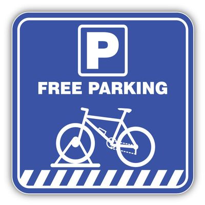 Free Parking Vinyl Sticker Decal