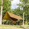 OneTigris Hideout Hammock Underquilt + Bulwark All Season Camping Tarp + KOMPOUND Camping Hammock view 2
