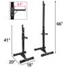 ANT MARCH Pair of Adjustable Height 40"-66" Portable Dumbbell Racks Sturdy Steel Squat Rack Barbell Free Bench Press Stands Home Gym Load 550Lbs Dipping Station view 2