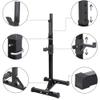 ANT MARCH Pair of Adjustable Height 40"-66" Portable Dumbbell Racks Sturdy Steel Squat Rack Barbell Free Bench Press Stands Home Gym Load 550Lbs Dipping Station view 4