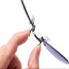 3 Colors Retro Round Clip On Nose Sunglasses Matrix Morpheus Movie rimless (Silver Bright, Mirror Blue) view 4