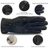 ZLUXURQ Luxury Mens Leather Gloves Cashmere Lined-Soft Comfortable Lambskin view 2