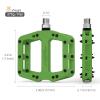 MZYRH Mountain Bike Pedal 9/16" 3 Sealed Bearings Lightweight Non-Slip Nylon Fiber Bicycle Platform Pedals for Road BMX MTB (Green 3-Bearings) view 3