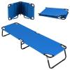 Giantex Folding Camping Cot for Adults, Portable Sleeping Cot Bed with 600D Oxford Fabric, Heavy Duty Frame, 350Lbs Capacity, 1-Step Use, Outdoor Lounge Chair for Sleepover Hiking, Home & Office, Blue view 1