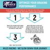 Miles Racing - Disc Brake Pads - Semi Metallic - Shimano Alfine BR-S500, Alfine BR-S501, BR-M545 (MTB), BR-R505 (Road), BR-T665 (Trekking), Deore BR-M535, Deore BR-M595, Deore BR-M596 (MI-MET-24) view 3