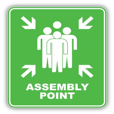 Assembly Point Vinyl Sticker Decal