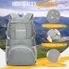 ZOMAKE Lightweight Packable Backpack 35L, Light Foldable Backpacks Water Resistant Collapsible Hiking Bag, Compact Folding Day Pack for Travel Camping(Sliver Grey) view 4